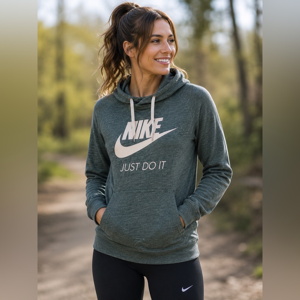 Nike Just Do It Swoosh Hooded Sweatshirt - Size Medium